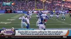 Giants GM Joe Shane on teams calling for 5th overall pick