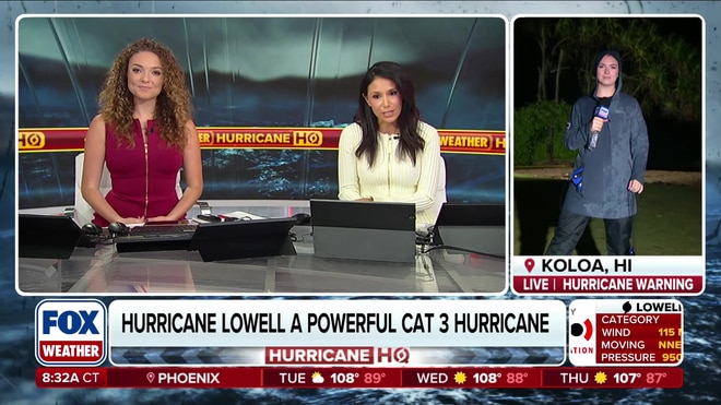 Katie Byrne reports live from Kauai as Hurricane Lowell approaches