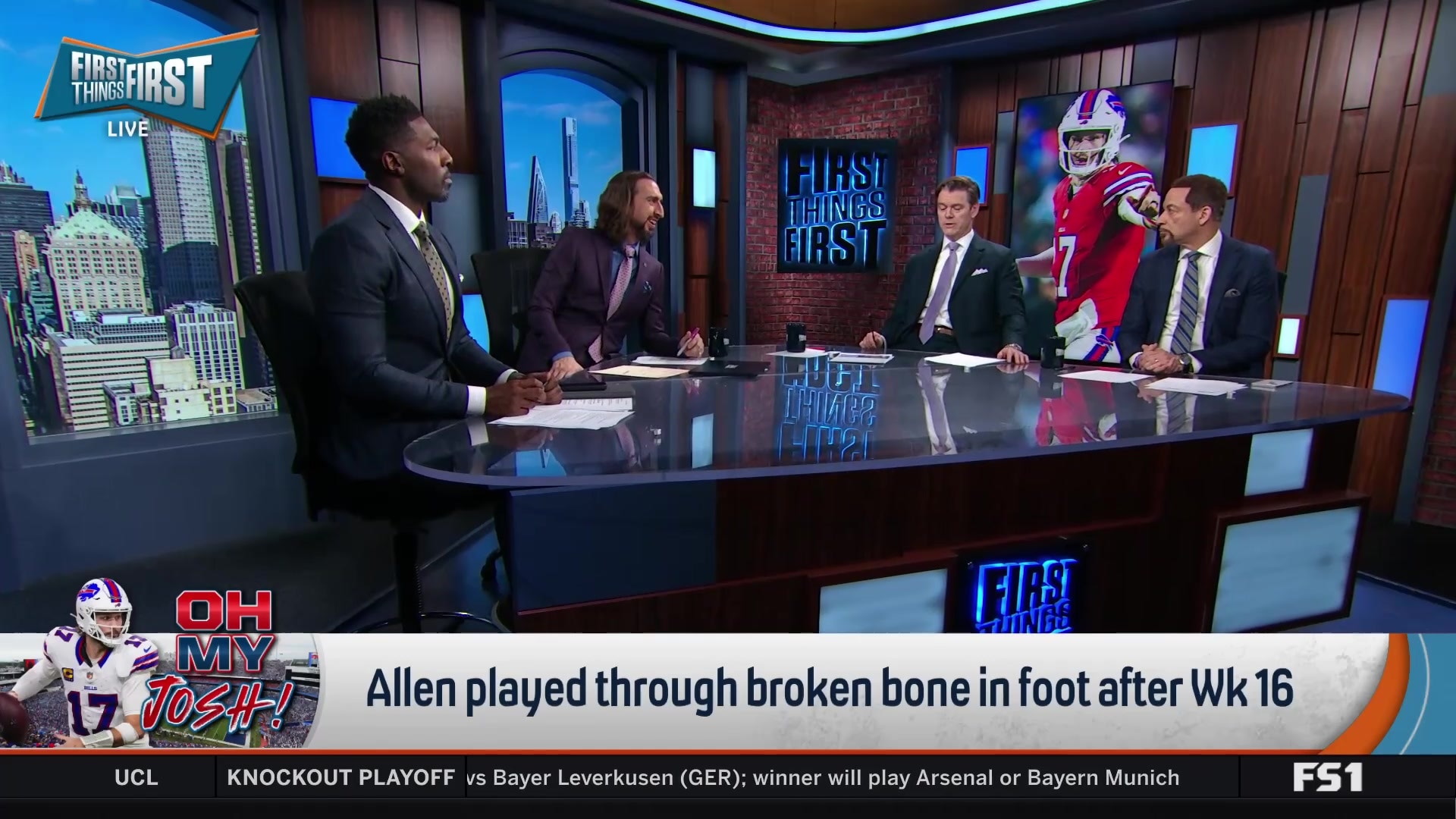 Does Josh Allen playing through a broken foot change view of playoff loss?