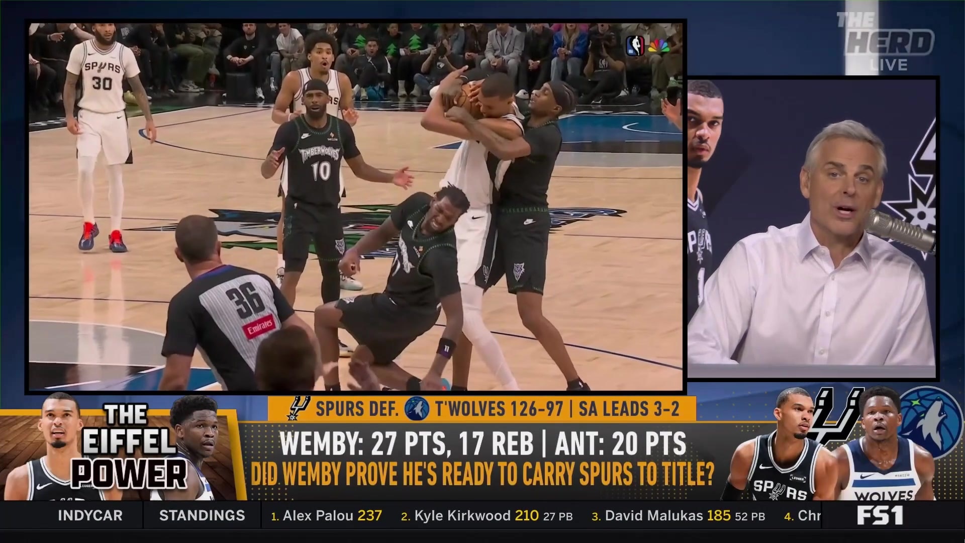 Colin Cowherd on Victor Wembanyama's dominant performance
