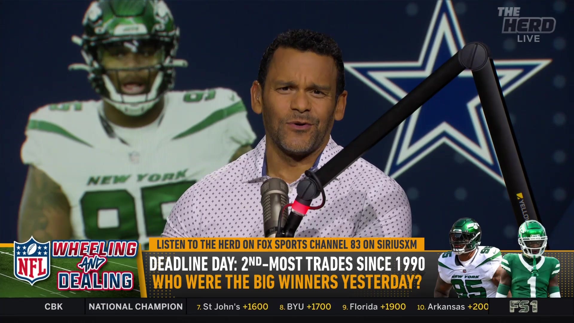 Jason McIntyre celebrates the Jets' war chest of future draft picks