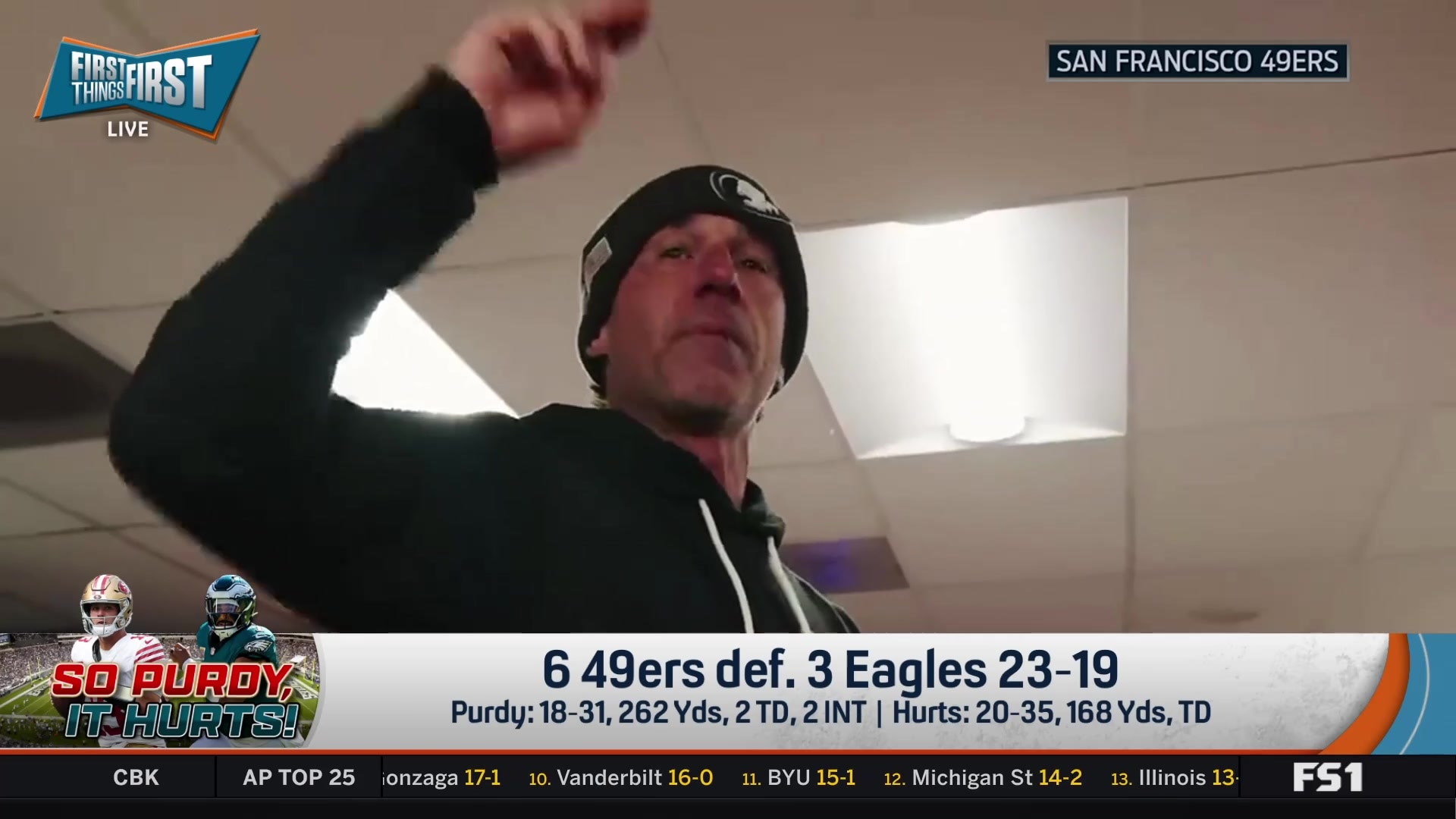 Kyle Shanahan praises 49ers' resilience in locker room speech