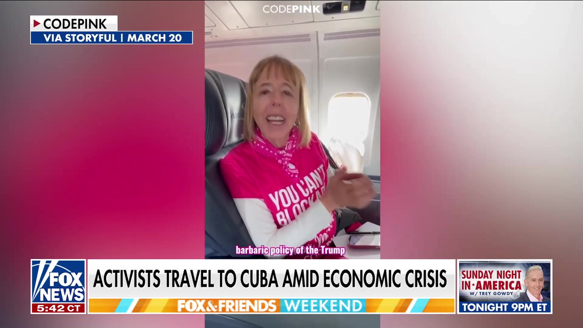 Left-wing activists cheer on flight to Cuba amid economic crisis