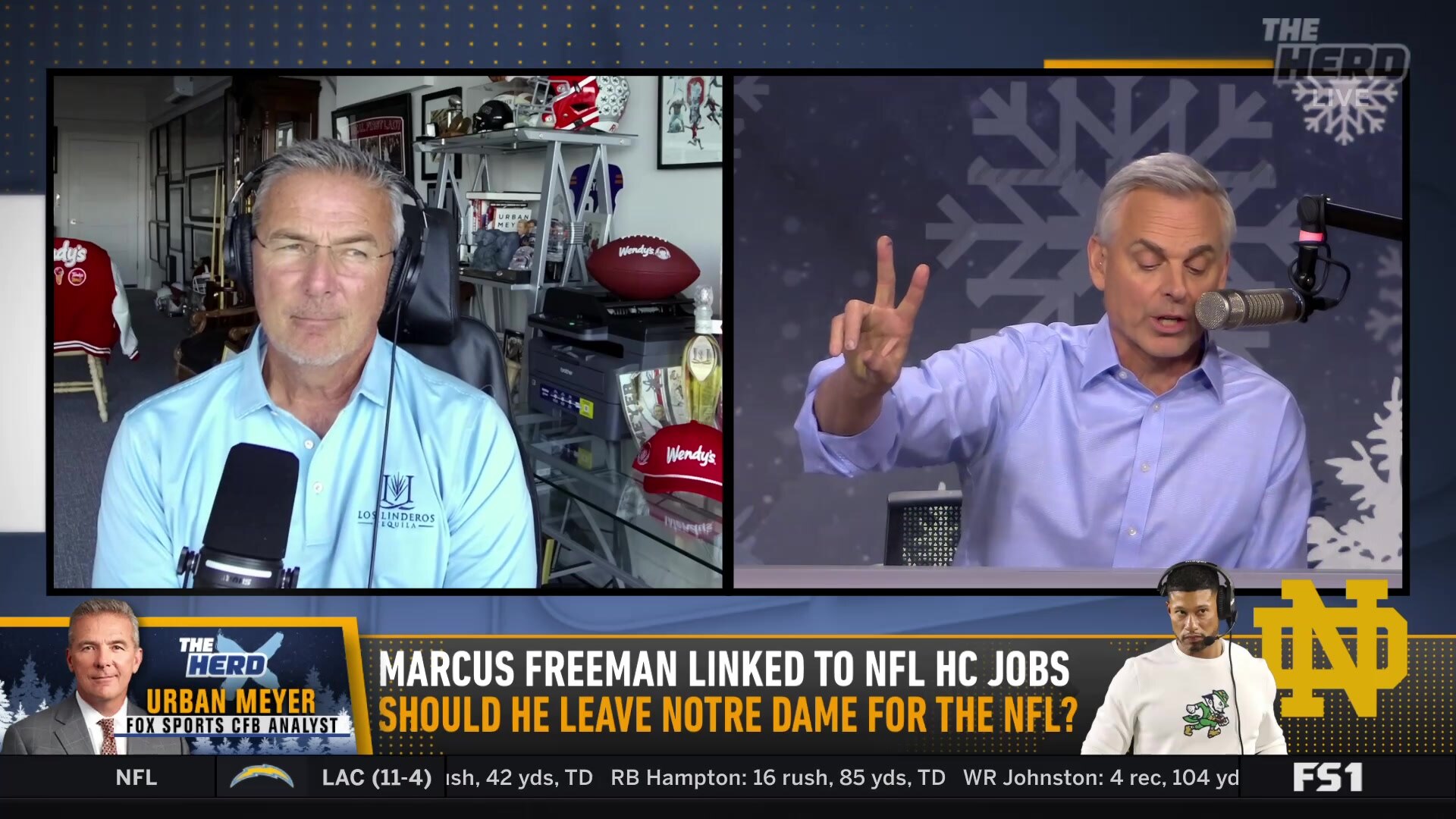 Colin Cowherd and Urban Meyer's College Football Playoff predictions and analysis