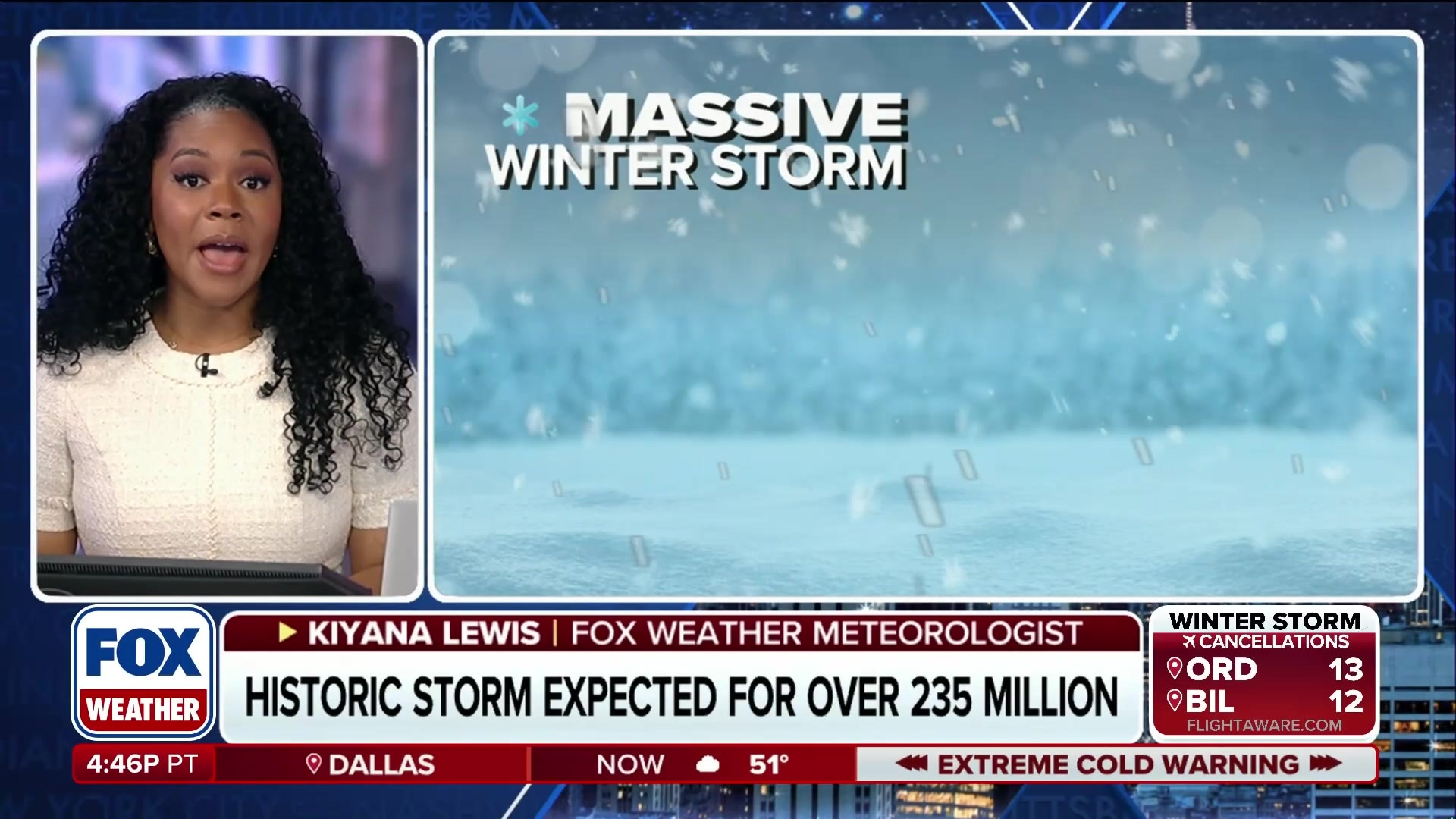 Massive winter storm impacts over 235 million Americans across 40+ states