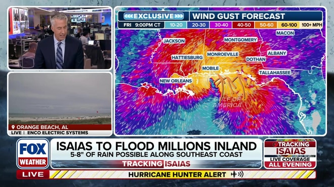 Bob Van Dillen details wind and storm surge timing for Hurricane Isaias