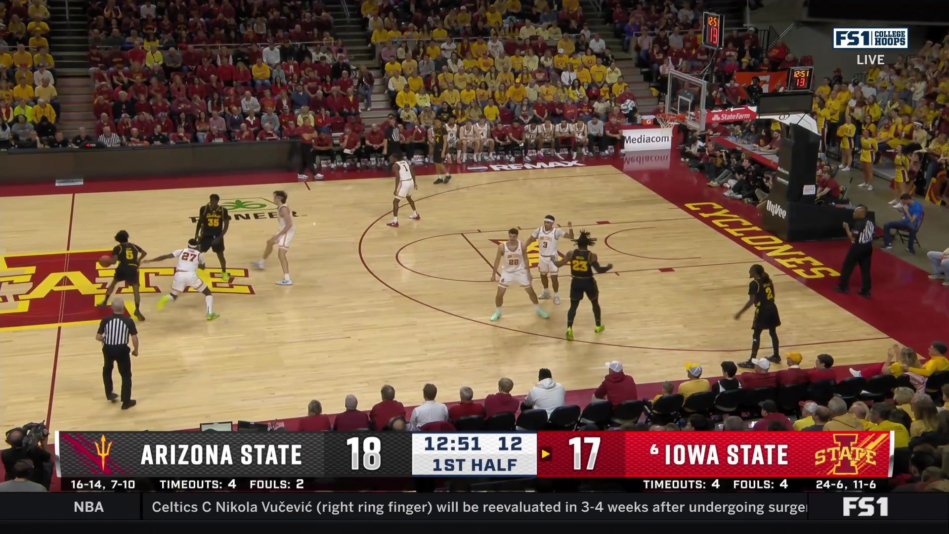 Milan Momcilovic Drains Three-Pointer for Iowa State