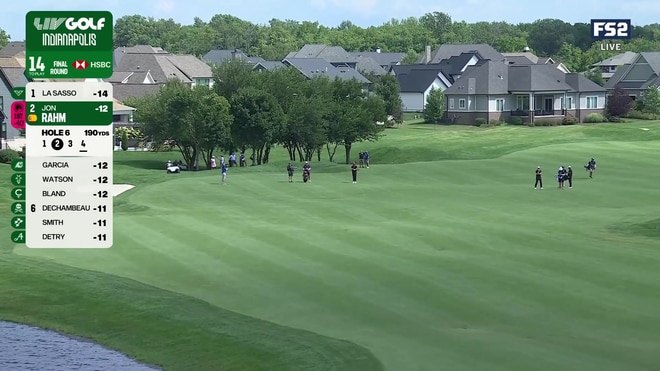 Jon Rahm strikes phenomenal approach shot on the sixth hole