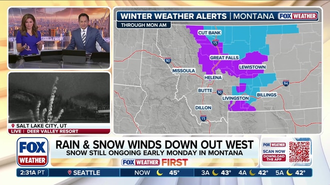 Las Vegas flooding and Montana snow highlight wild Western weather