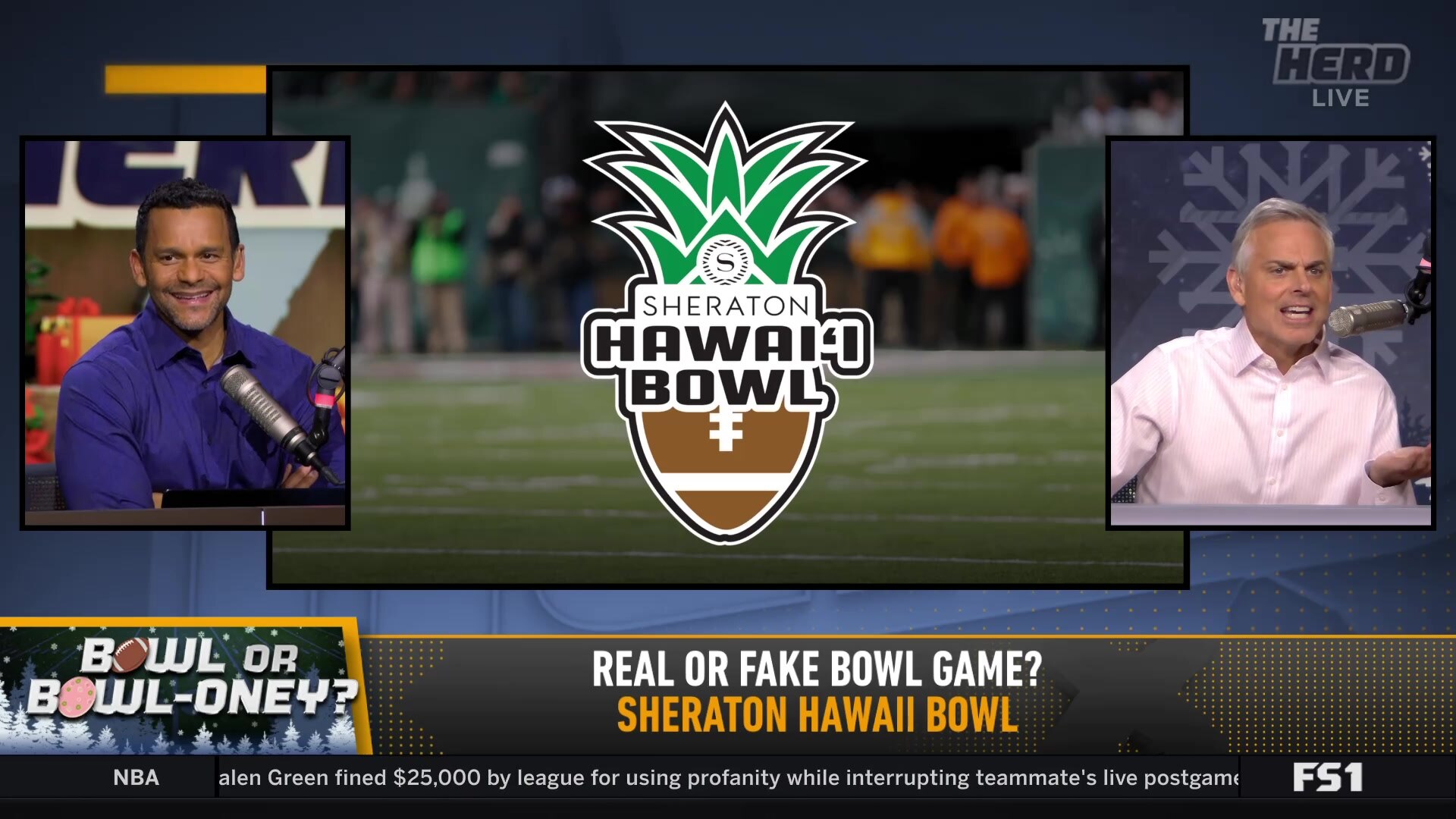 Colin Cowherd correctly guesses two unusual bowl games