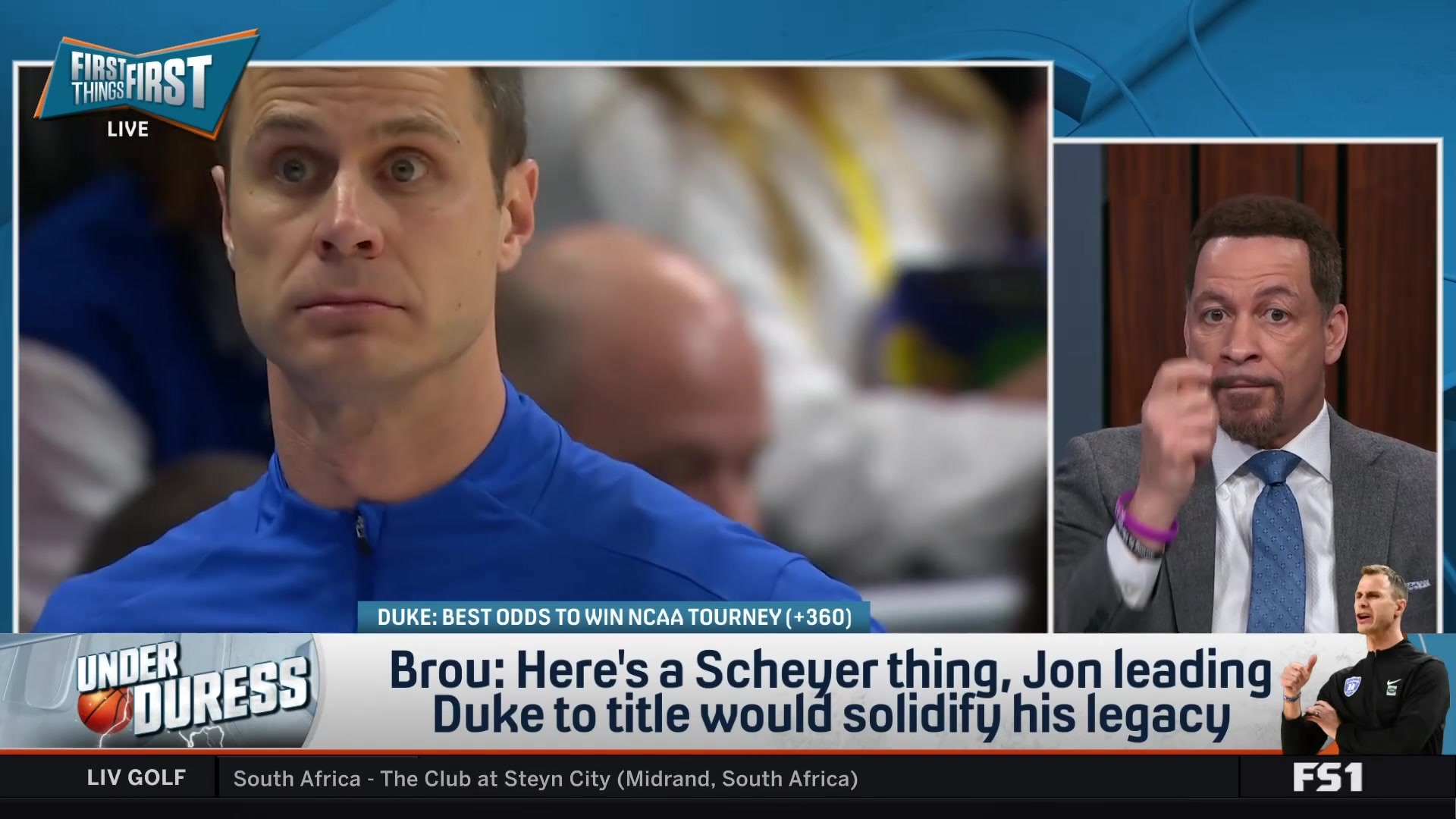 Broussard puts Jon Scheyer under duress for Duke's NCAA tournament performance
