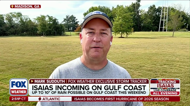 Storm tracker Mark Sudduth prepares cameras to capture Hurricane Isaias