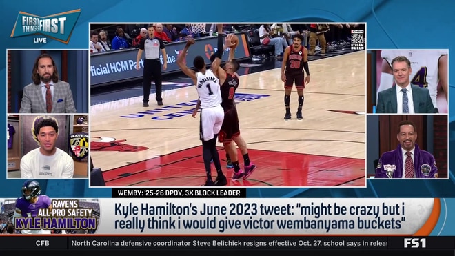 Kyle Hamilton defends his viral Victor Wembanyama tweet