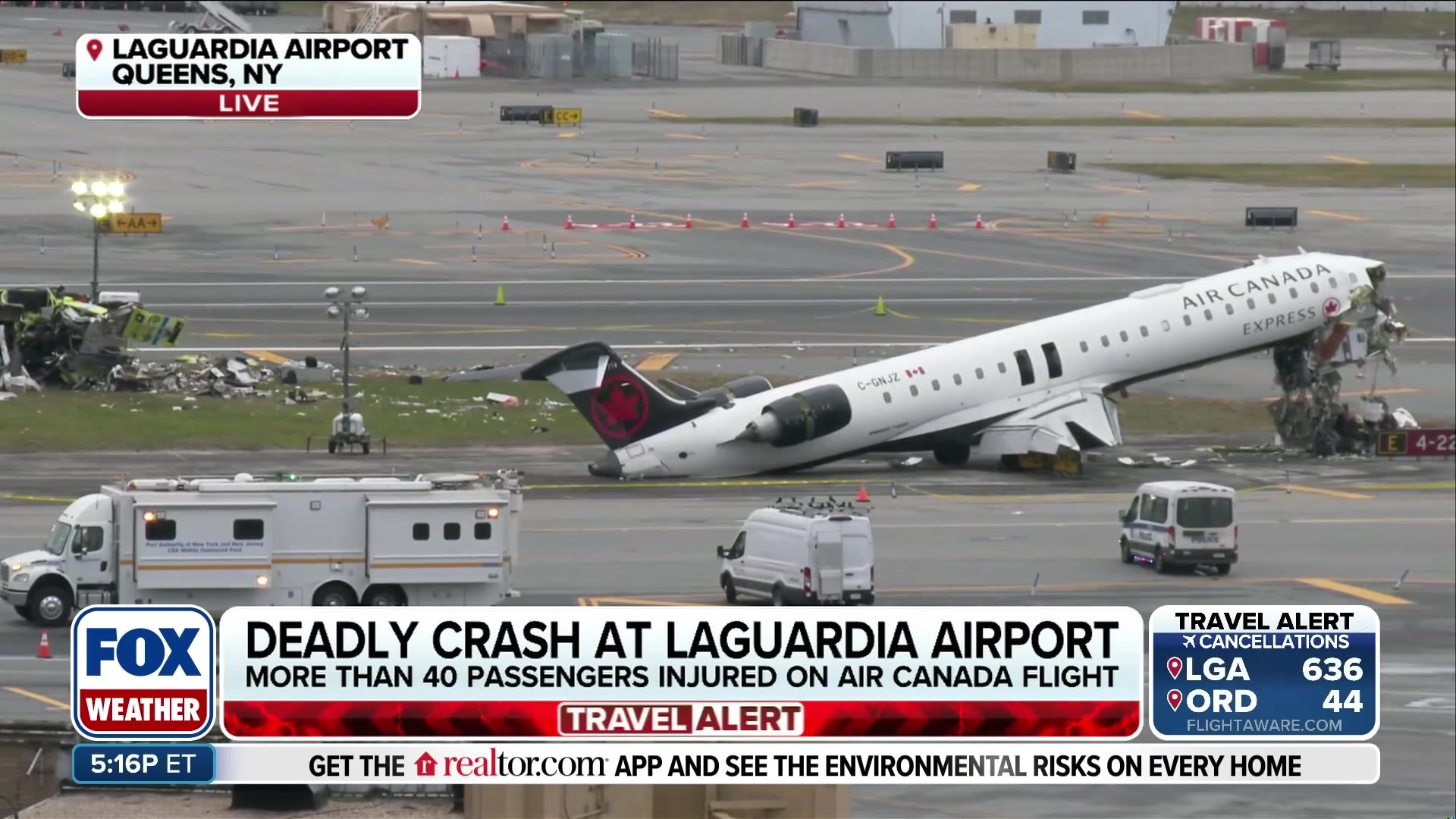 LaGuardia Airport reopens after fatal Air Canada runway crash