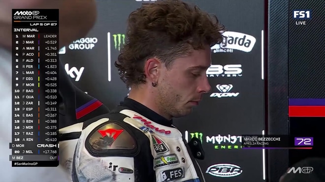 Pedro Acosta crashes out after intense battle with Alex Marquez