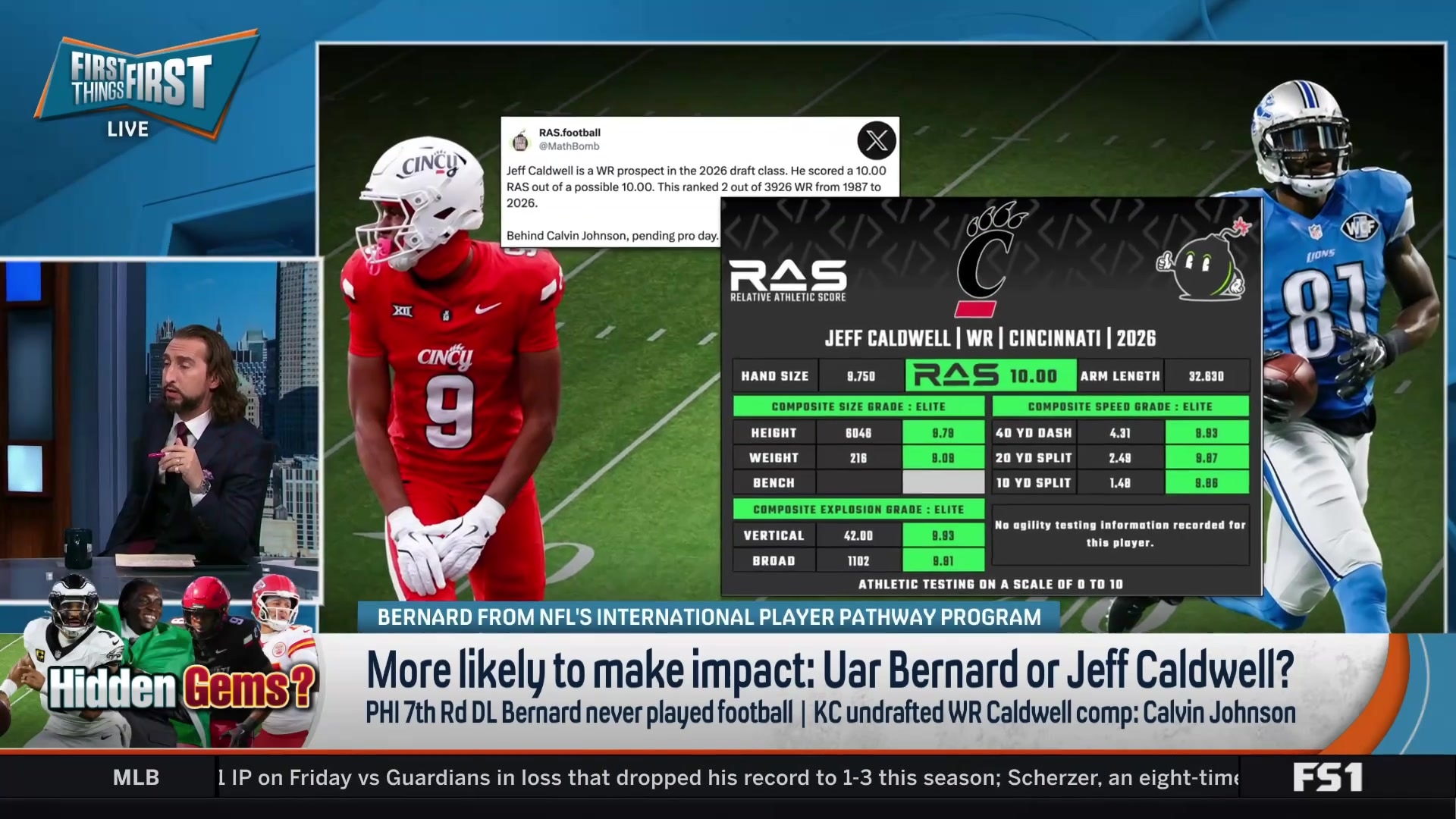 Why was Jeff Caldwell undrafted despite elite athleticism?