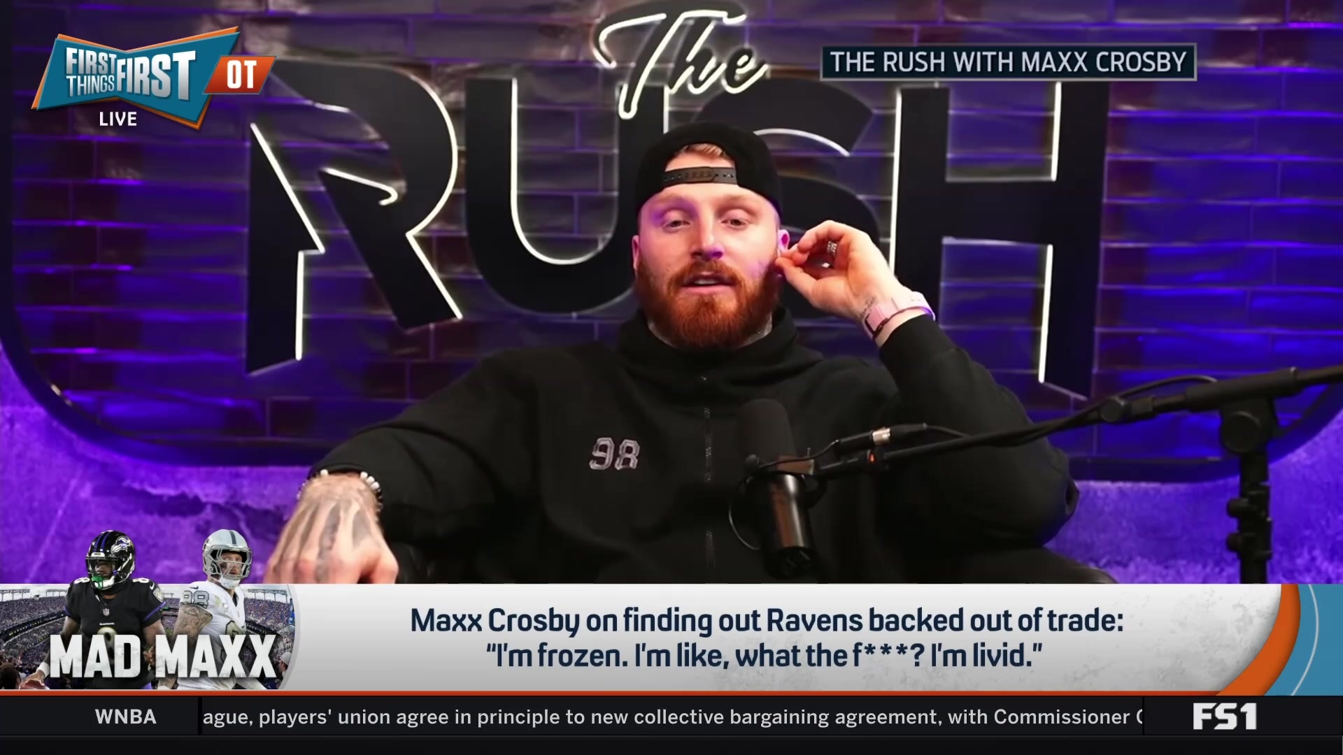 Maxx Crosby frozen and livid after Ravens trade backout