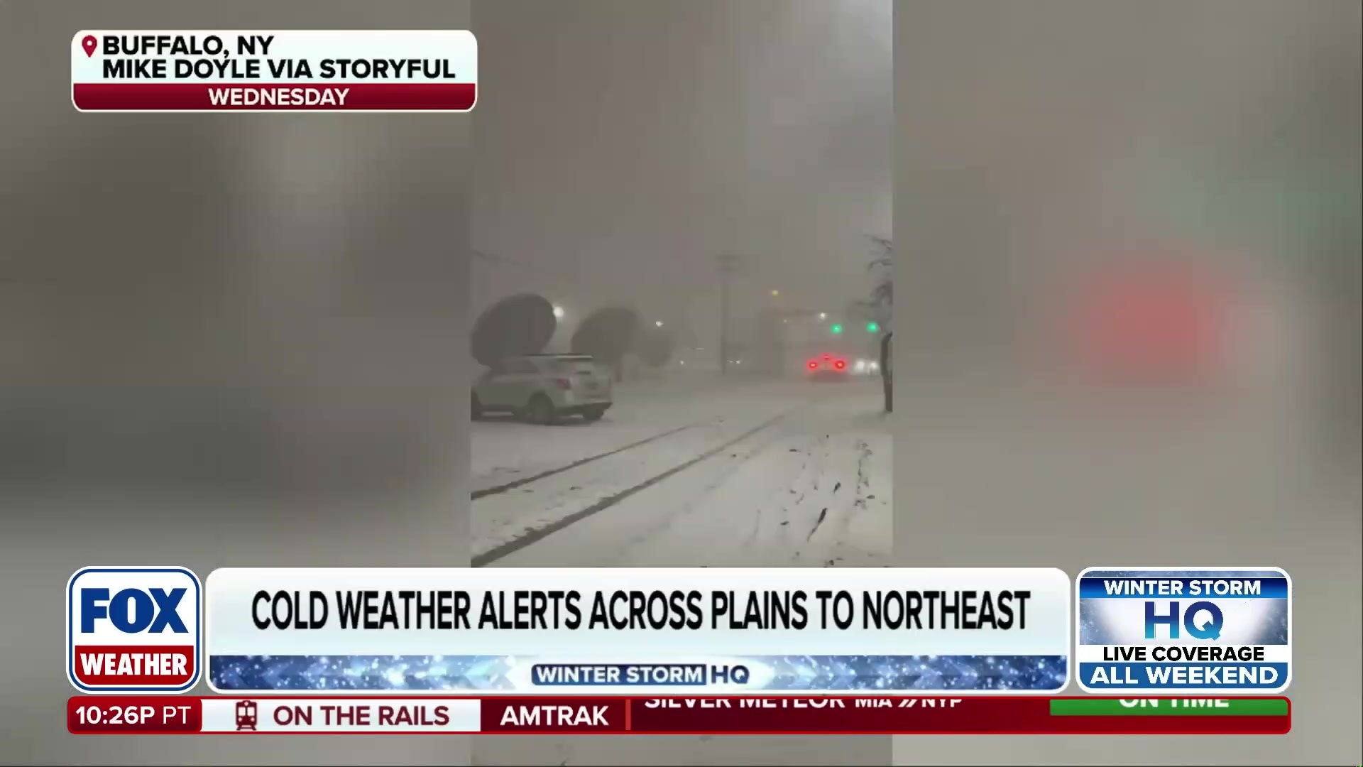 Dramatic thunder snow captured in Buffalo, New York