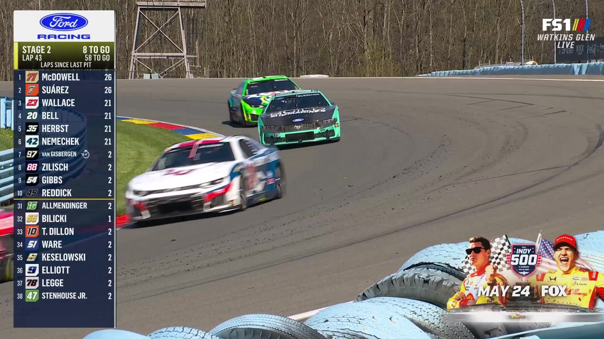 Drivers battle marbles on track at Watkins Glen