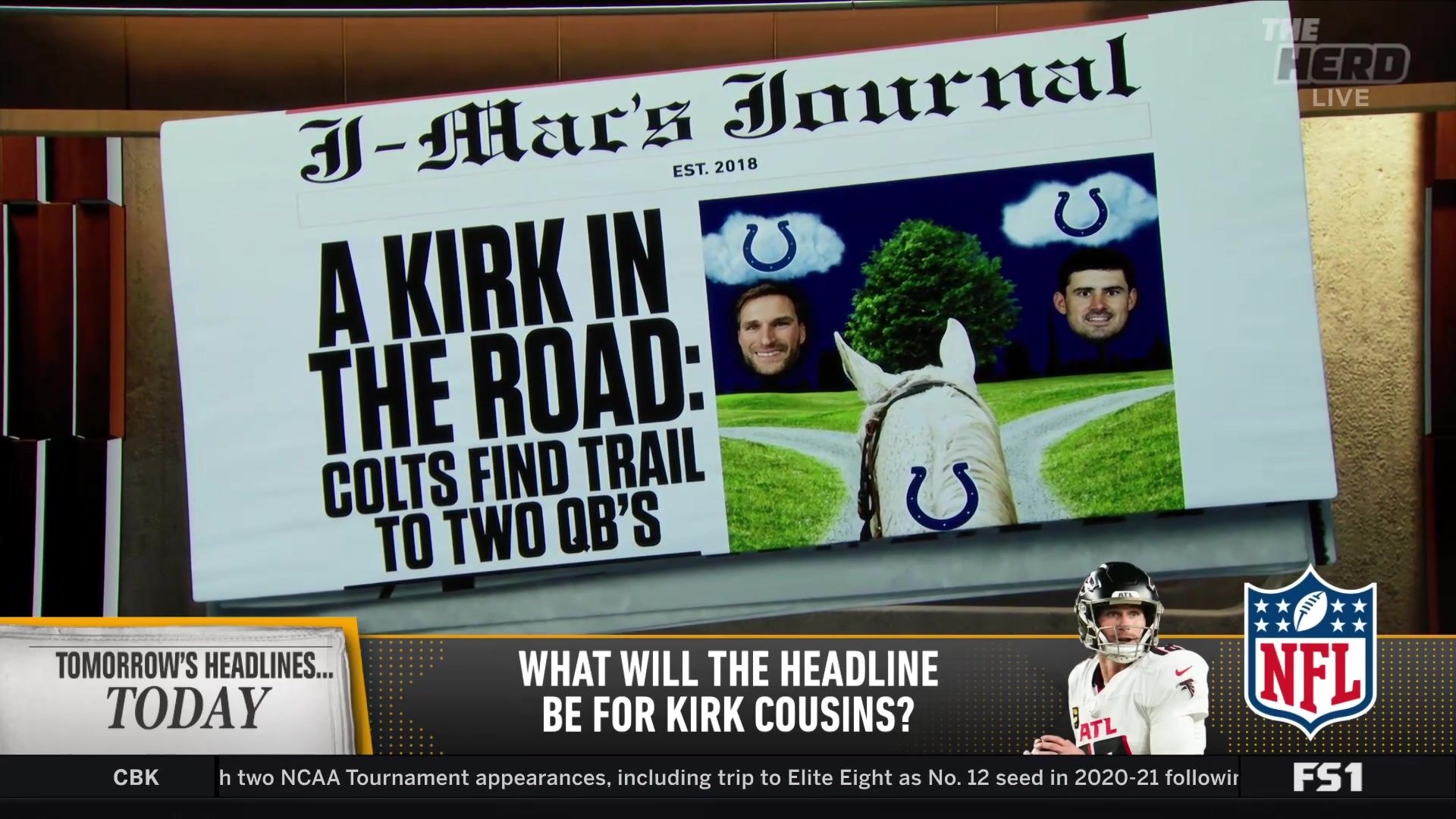 Kirk Cousins a good fit for Colts' 'Kirk in the Road' offense