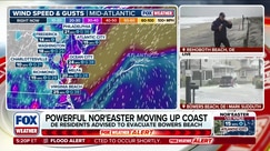 Fox Weather meteorologist loses hat to powerful Nor'easter winds at Rehoboth Beach