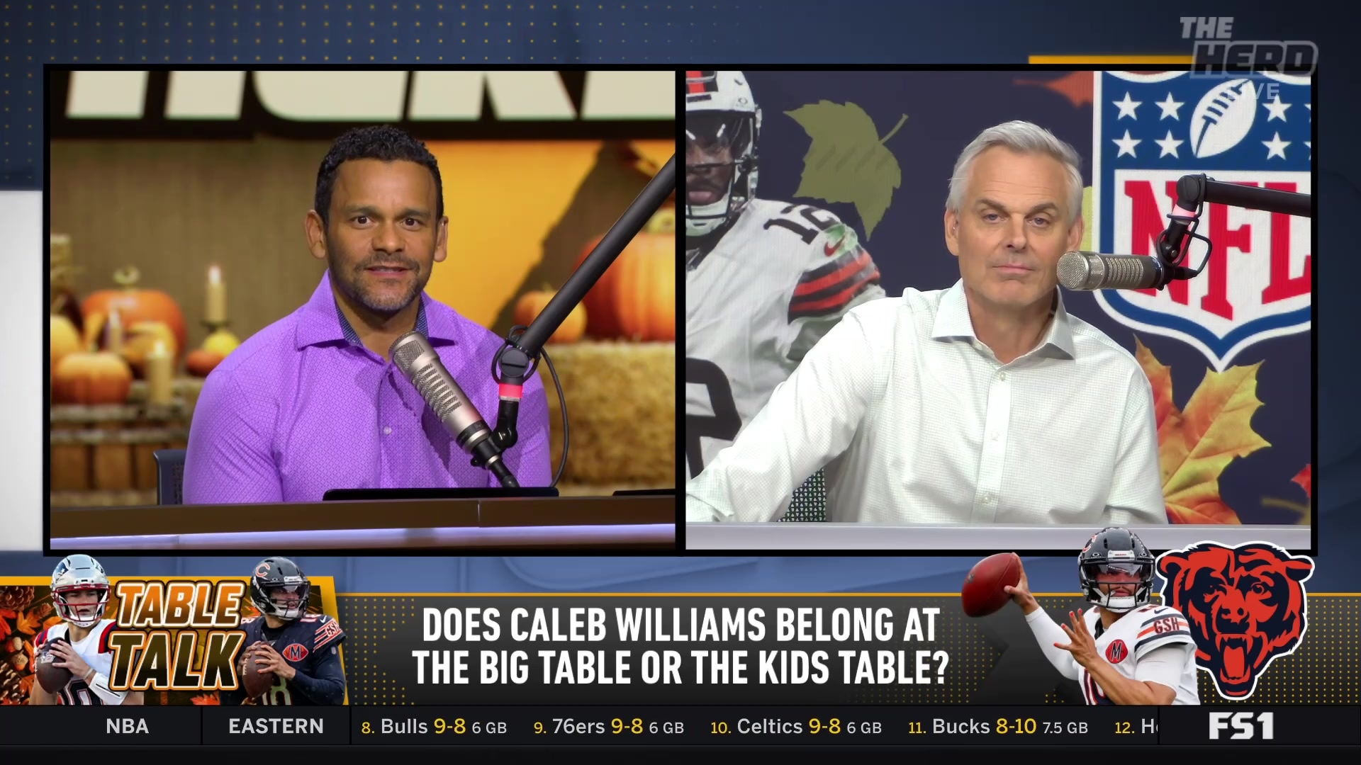 Colin Cowherd places Caleb Williams at the "big boy table" alongside top QBs
