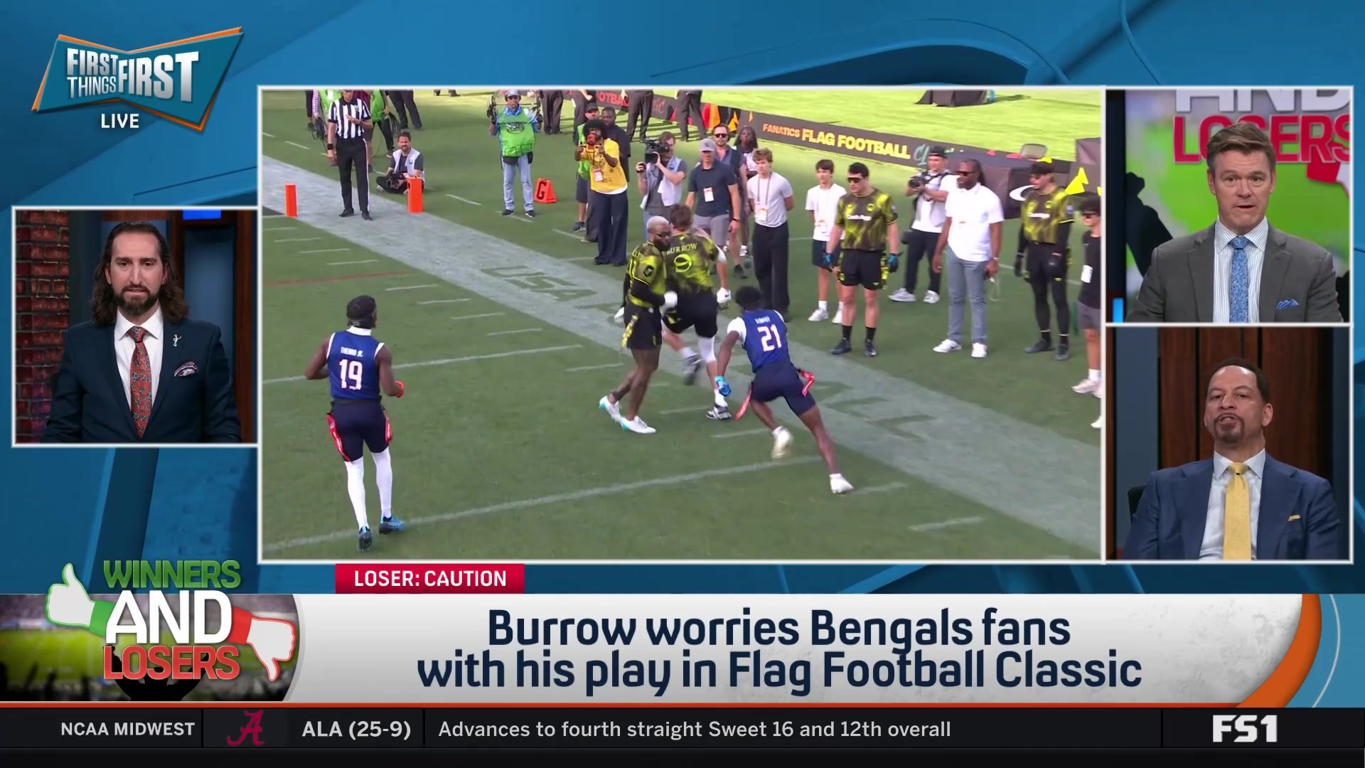 Joe Burrow's aggressive play in Flag Football Classic raises Bengals fan concerns