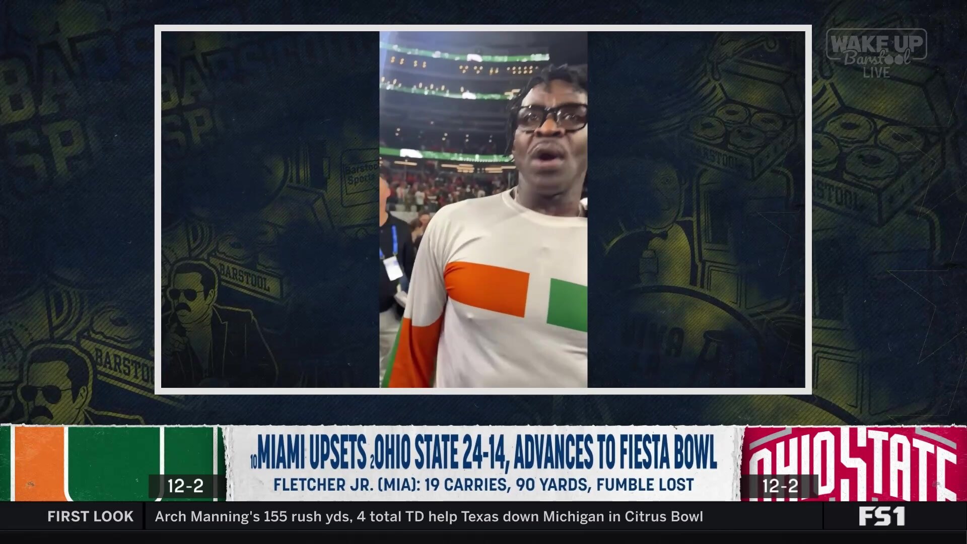 Michael Irvin celebrates Miami's victory with passionate "how long" speech