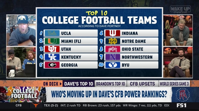 Dave Portnoy and Brandon Walker clash over college football top 10 rankings