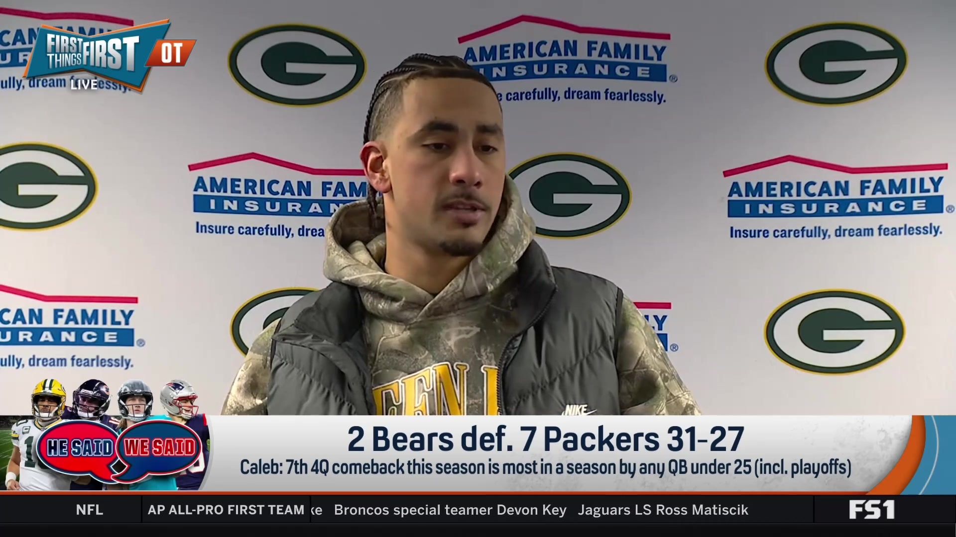 Caleb Williams on fourth-quarter comeback: 'They wanted us, that's what I heard. They wanted it and they got it.'