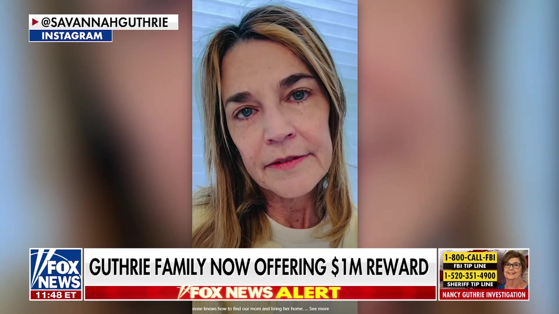 Guthrie family offers $1M reward for missing Nancy Guthrie