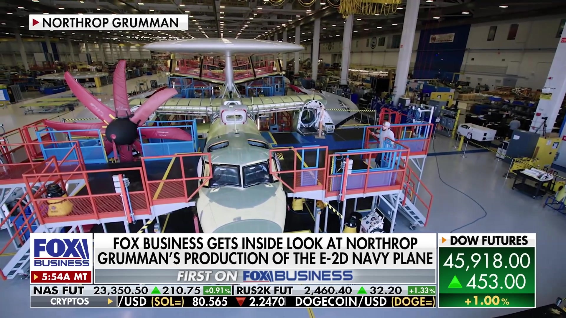 Fox Business gets exclusive look inside Northrop Grumman's E-2D Navy plane production
