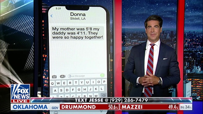 Jesse Watters reacts to hilarious, bizarre viewer texts
