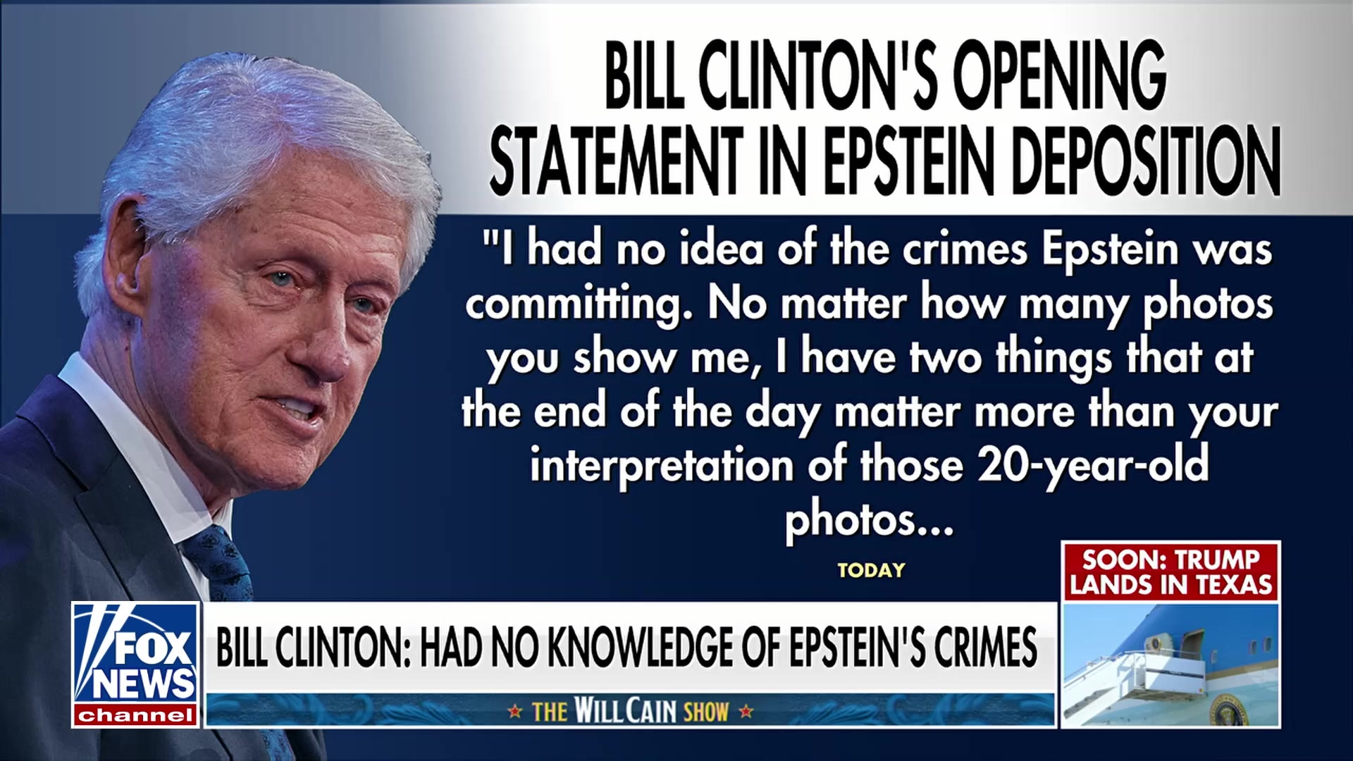 Bill Clinton's alleged Epstein deposition statements emerge