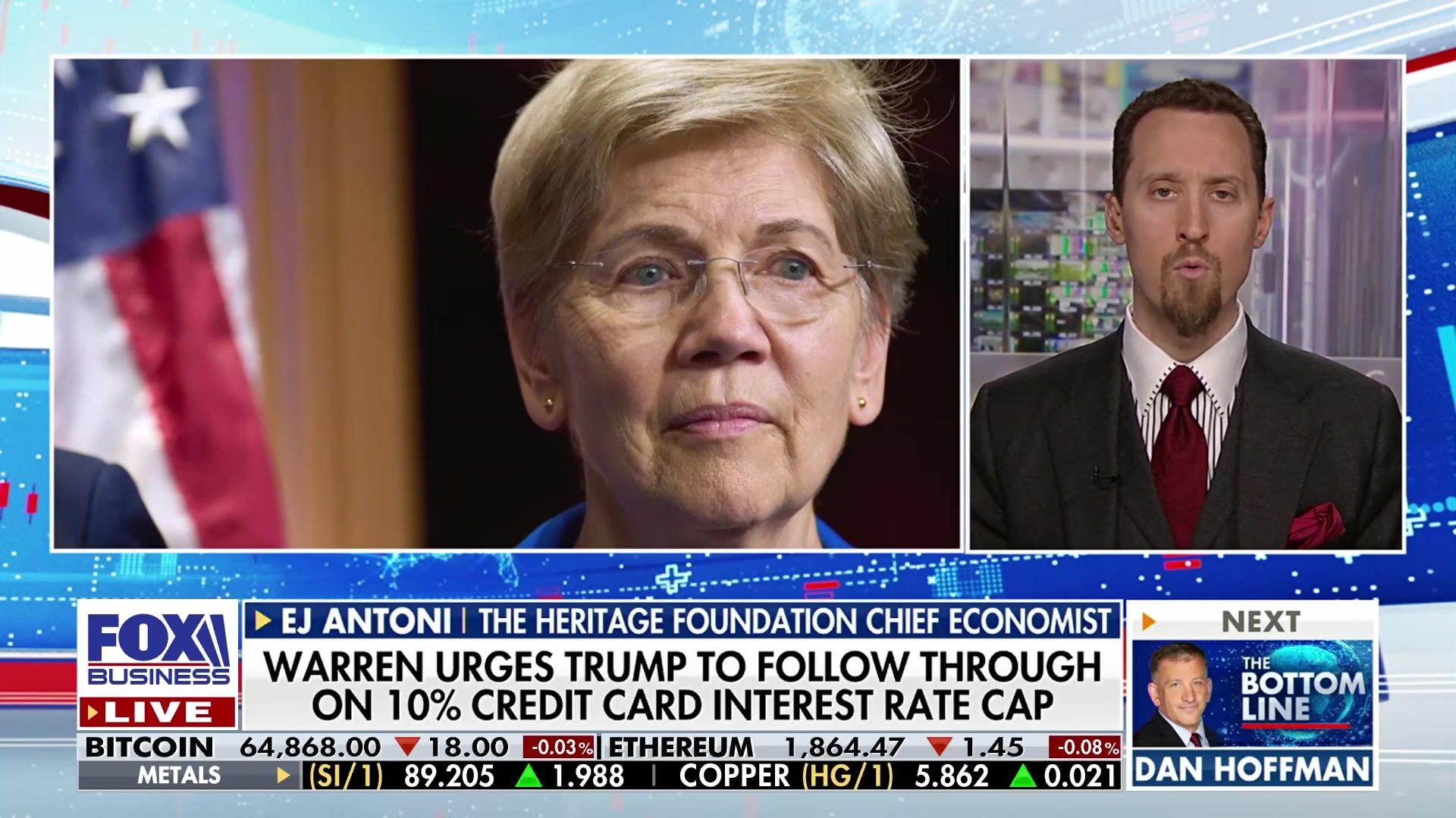Senator Elizabeth Warren urges Trump to cap credit card interest rates