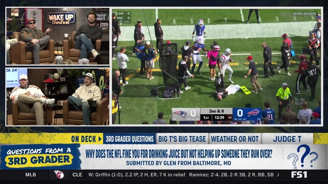 Should NFL players help up people they run over on the sidelines?