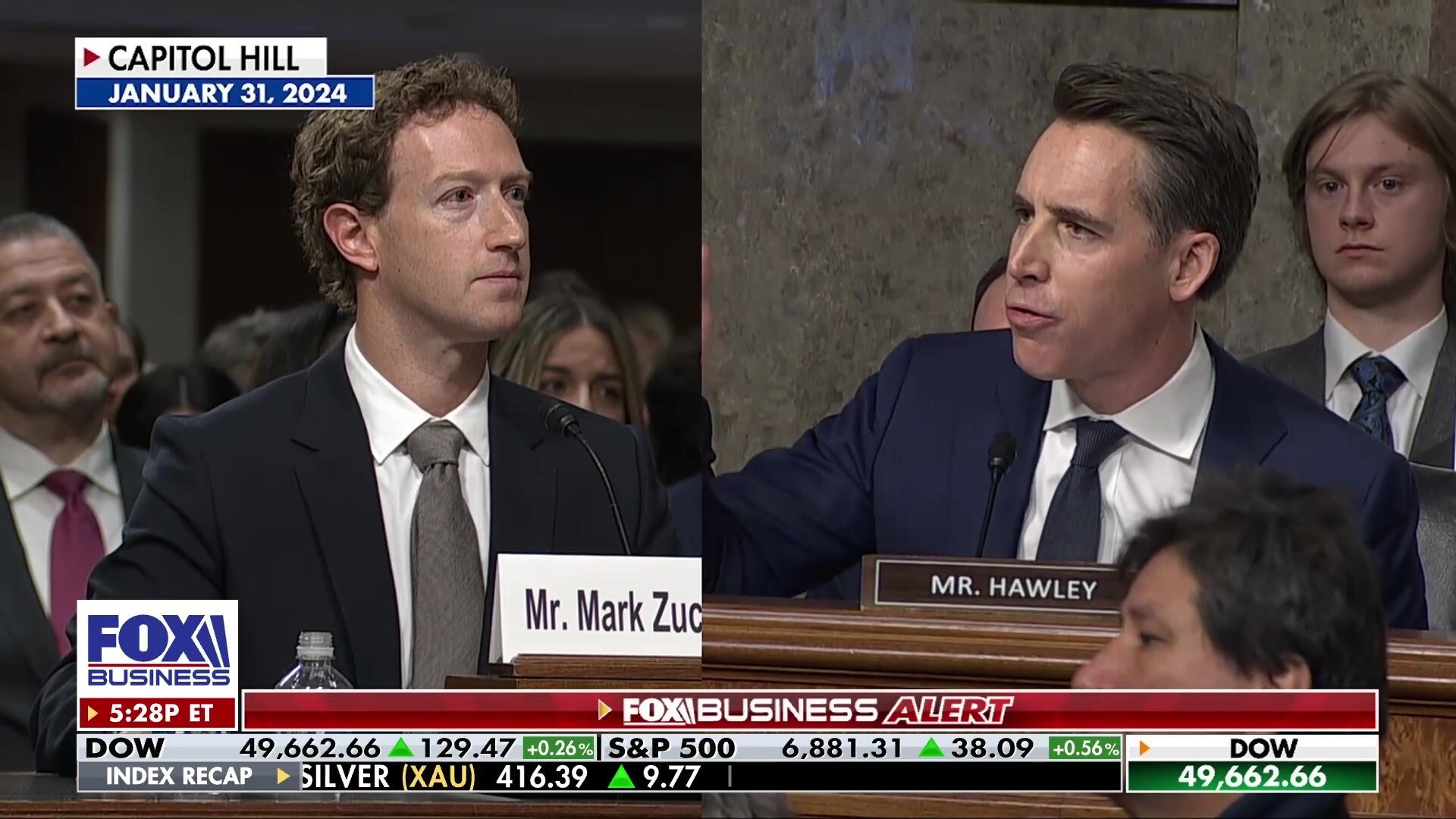Senator Josh Hawley presses Mark Zuckerberg to apologize to social media addiction victims