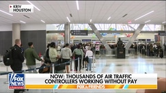 Thousands of air traffic controllers working without pay as government shutdown drags on