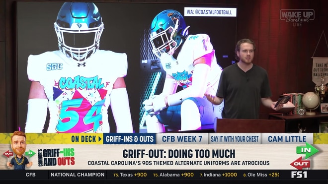Connor Griffin slams Coastal Carolina's 90s alternate uniforms