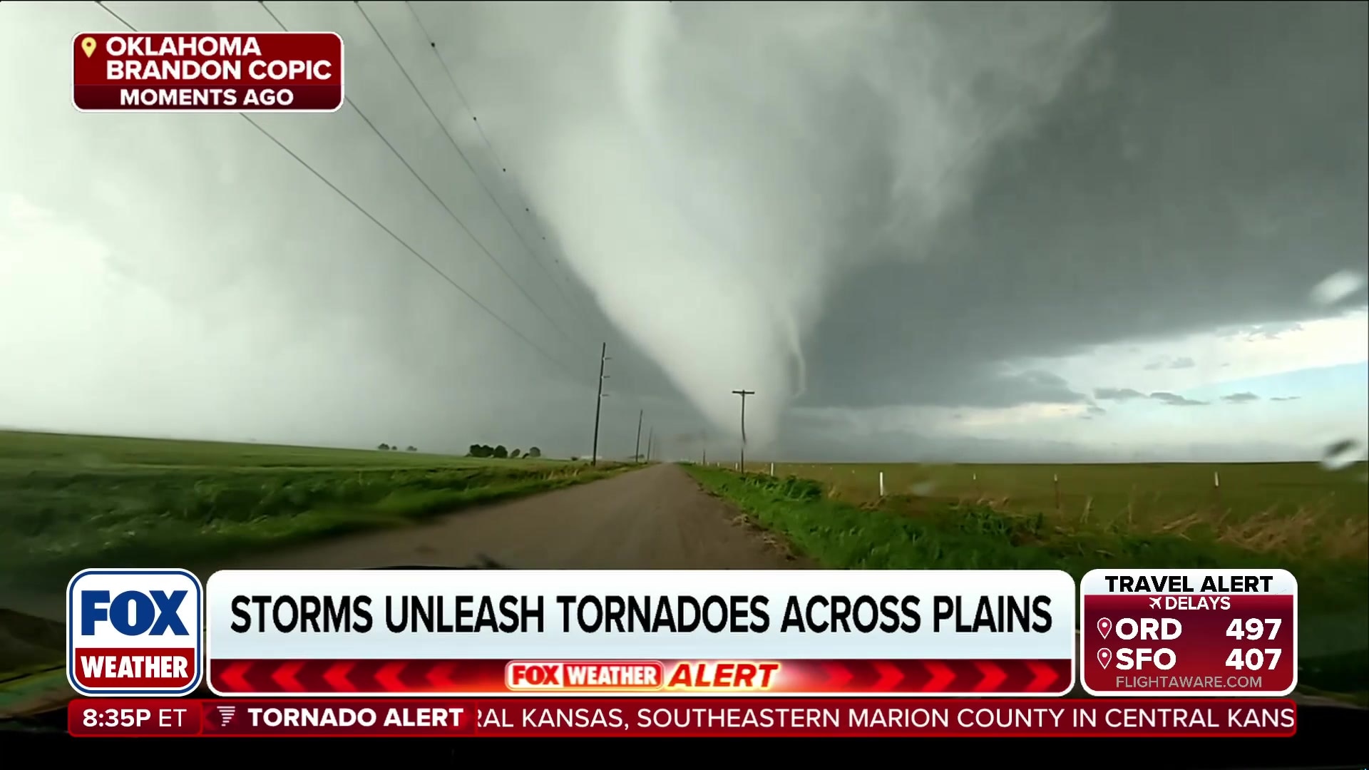 Satellite tornado forms alongside main tornado in Oklahoma
