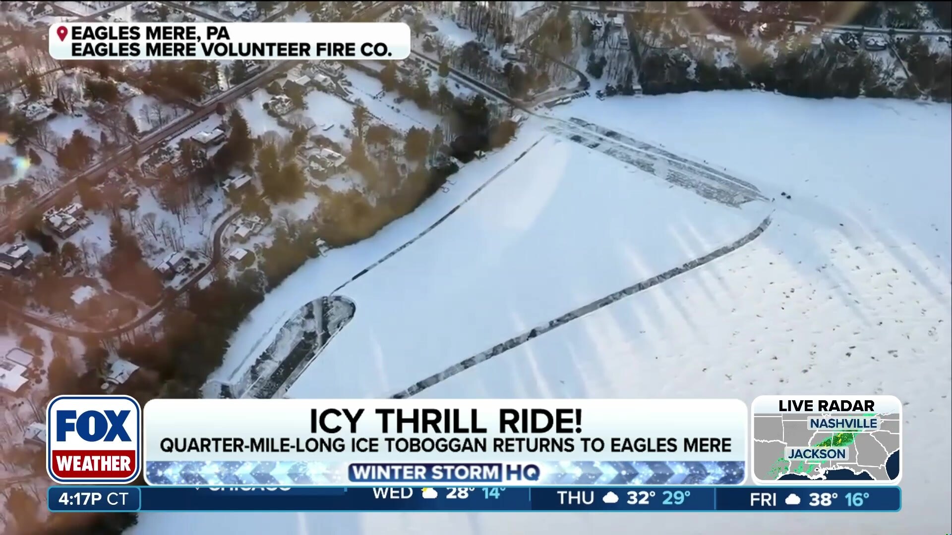 Eagles Mere, PA volunteers revive historic ice toboggan slide