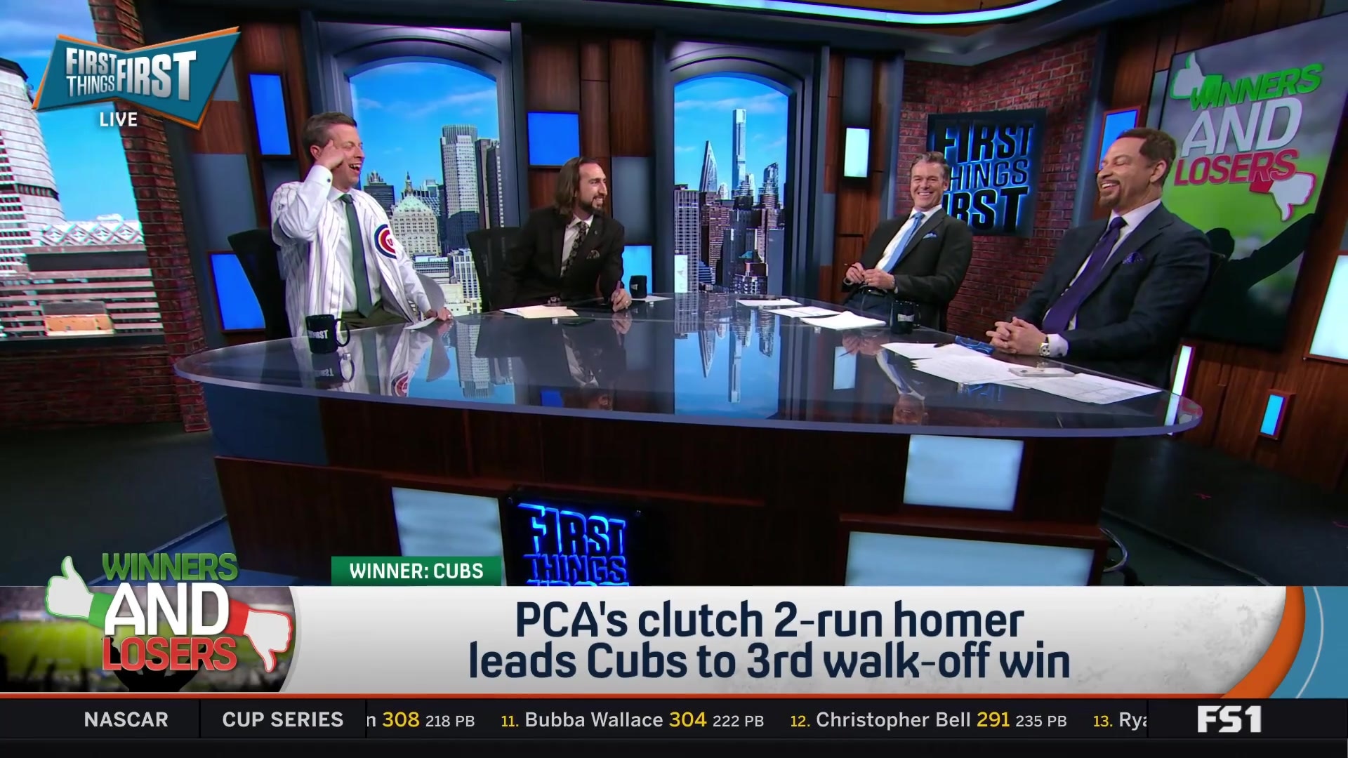 Danny Parkins celebrates Cubs' incredible win streak