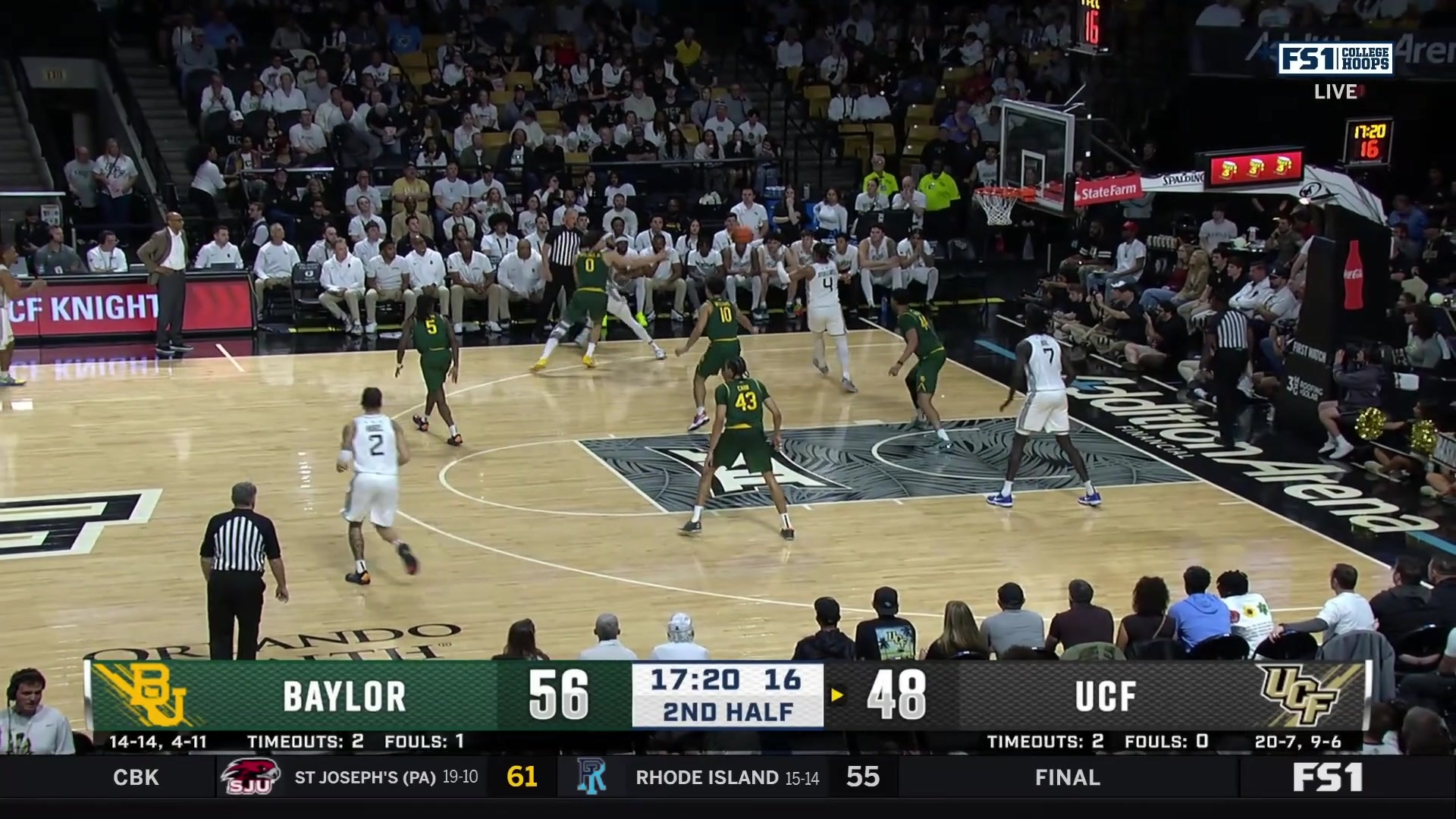 John Bol makes a baseline jumper for UCF