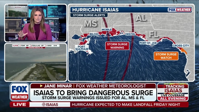 Jane Minar warns of life-threatening storm surge as Hurricane Isaias looms