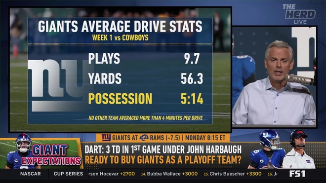 Colin Cowherd explains why he is buying the Giants as a playoff team