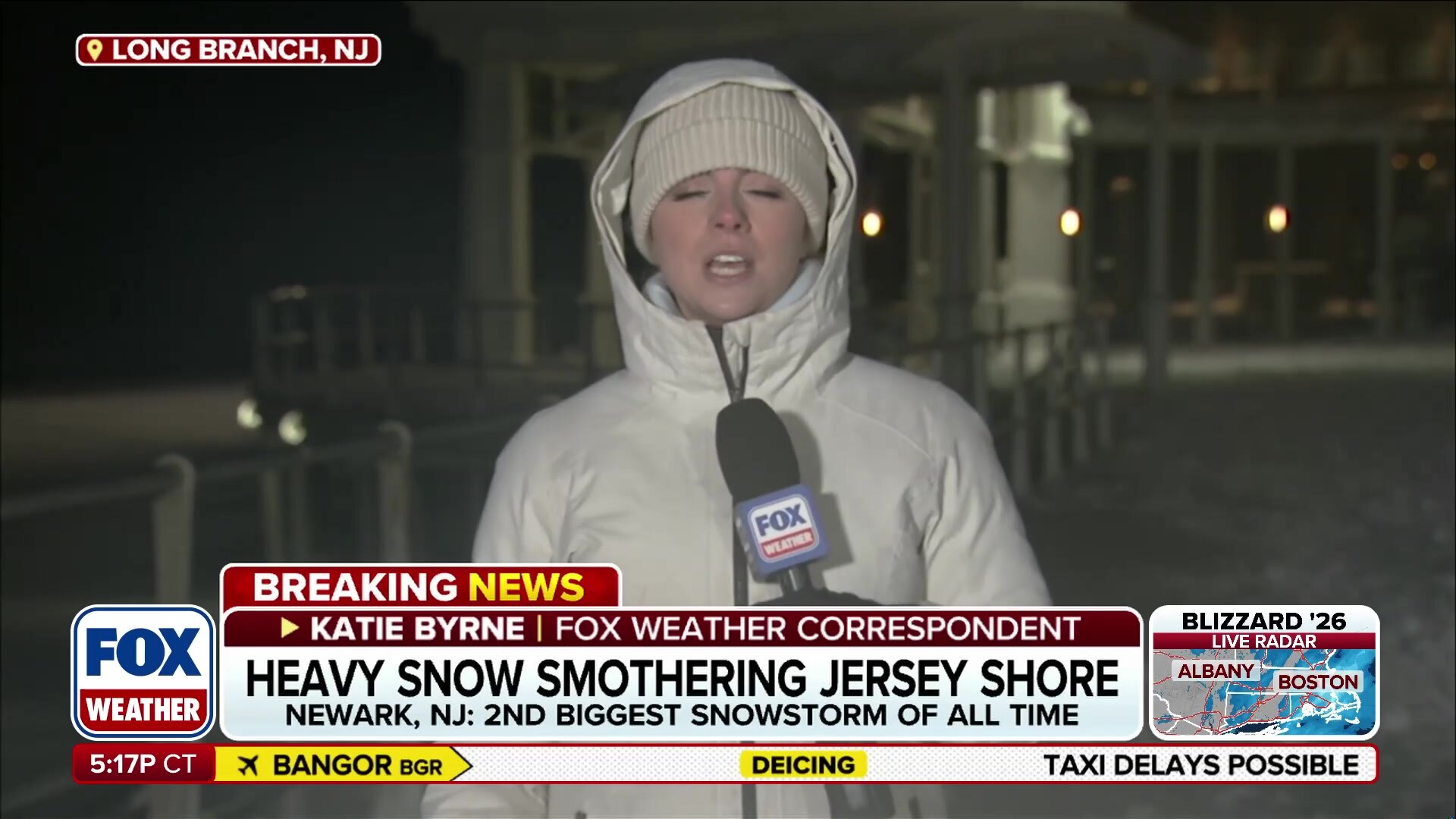 Long Branch, NJ, blanketed by one of New Jersey's biggest snowstorms on record