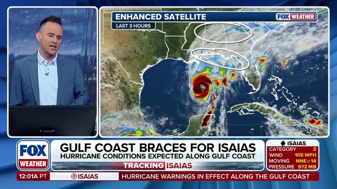 Ari Sarsalari connects vibrant Gulf Coast sunsets to Hurricane Isaias