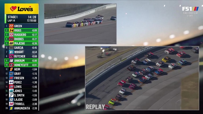 Justin Haley narrowly avoids massive pileup after flat tire
