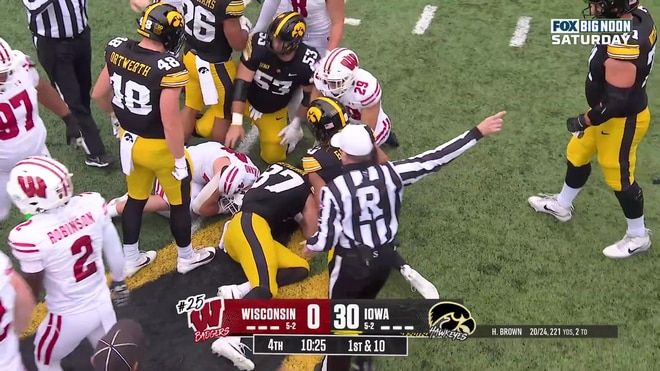 Cooper Catalano recovers fumble forced by Jon Jon Kamara