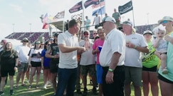 Clint Bowyer crowns Tim Sprenger the Tailgate King at Darlington